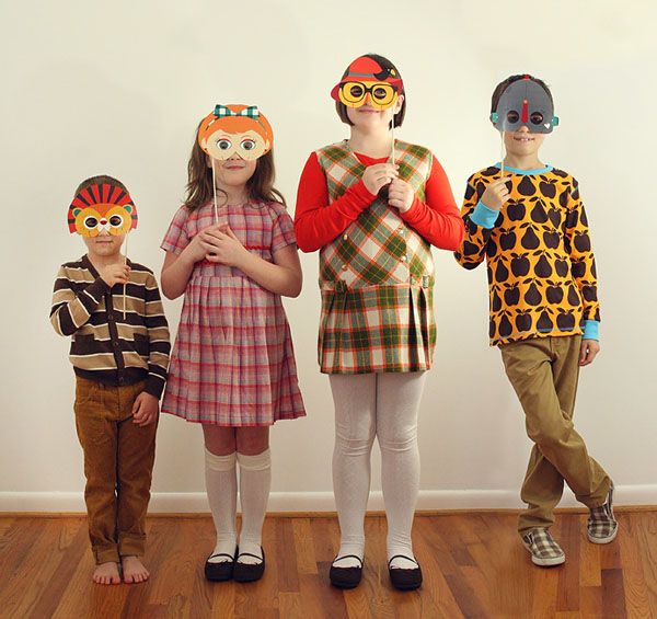 Having fun with Beautifully Kitschy Masks! Modern Kiddo